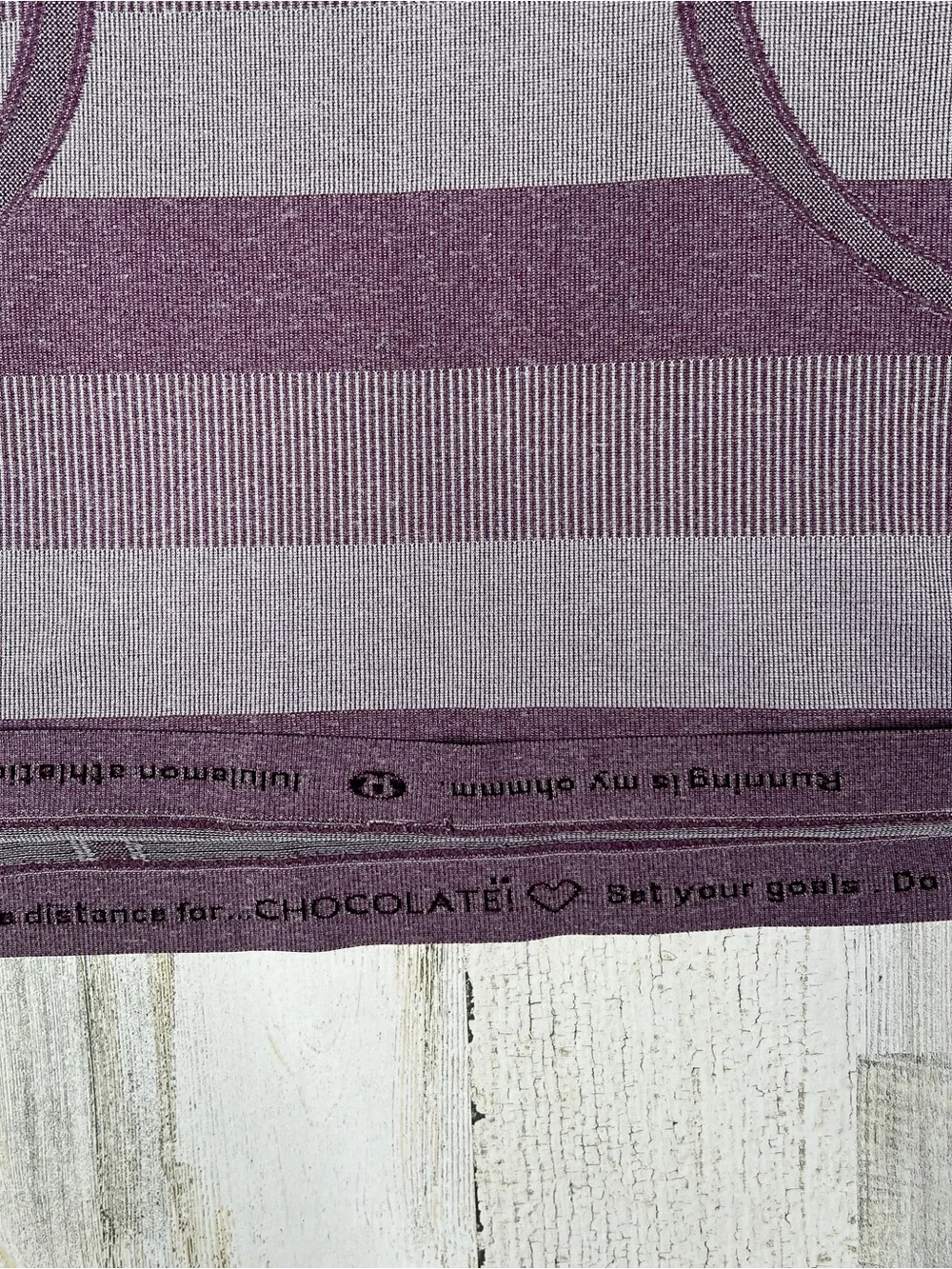 lululemon athletica Purple Striped Short-Sleeve Tee